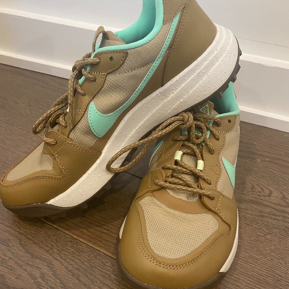 Like new in box - Nike ACG Lowcate rubber-trimmed mesh and faux leather sneakers